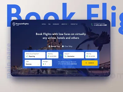 Presale Flights air airplane booking flights logo minimal online presale web website