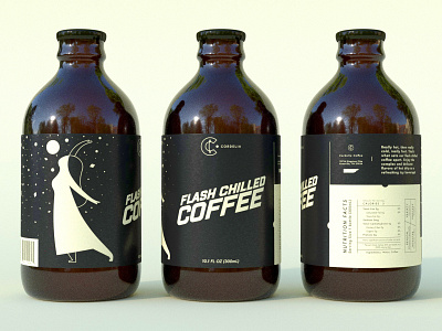 Flash Chilled Coffee coffee coffee label cold brew cordelia moon stars