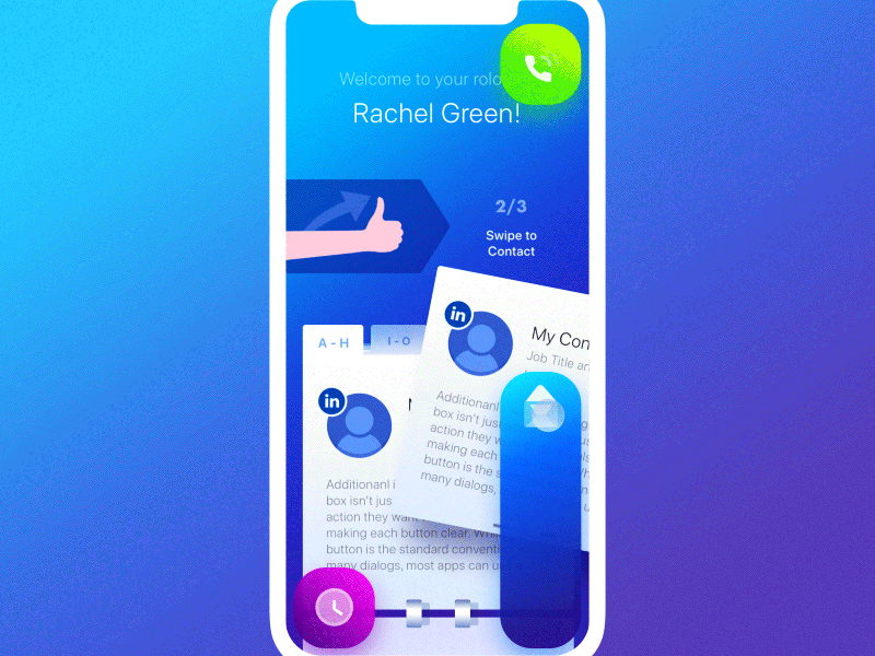 Rolodex. Onboarding Interaction arrow contacts green launch management app notebook notes onboarding organizer page turn pages productivity reminder rolodex scheduler switcher tabs twitter ui ux