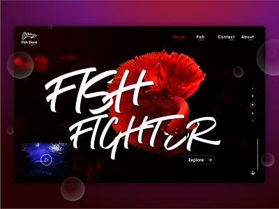 UI Fish Store Website Exploration exploration fish sea ui water website