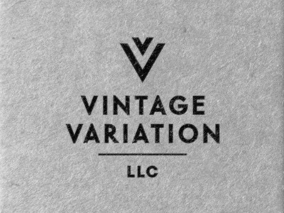 Vintage Variation LLC black letterlogo letterv typo logo v vintage vlogo vv