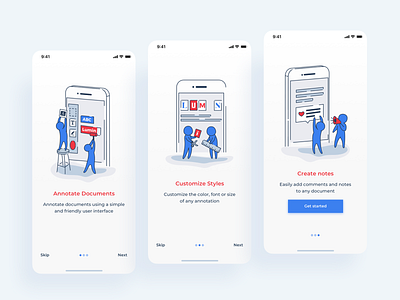 Lumin PDF Onboarding app minimal mobile app onboarding ui design ui ux uiux walkthrough