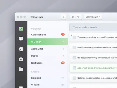 Gtd Mac app gtd mac sketch ui