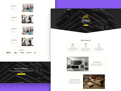 Vertiglast Real Estate Landing Page design landing page real estate site template ui web webdesign