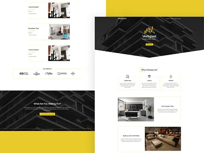 Vertiglast Real Estate Landing Page 2 design landing page real estate site template ui web webdesign