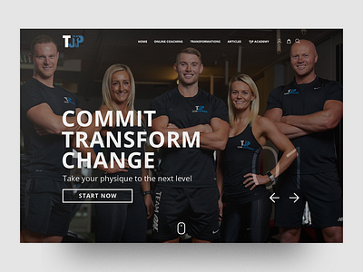 TJP web landing page coaching fitness landing page web design website