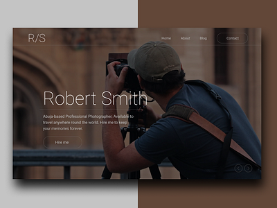 Photography Landing page concept figma landing page minimalist photography ui ux web web design