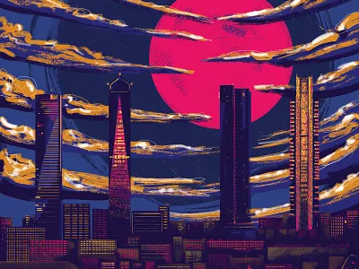 Cuatro Torres architecture architecture art drawing illustr8ed illustration illustration agency illustration art illustrator madrid night photoshop scenery spain