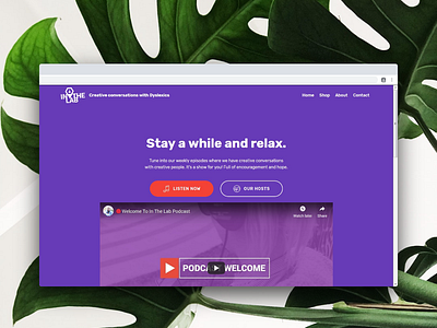 (Working title) In The Lab Podcast anchor anchorfm design app design ideas podcast purple show
