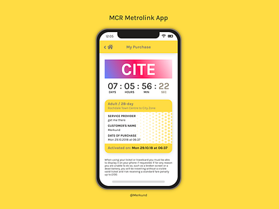Metrolink Ticket Screen Re-design branding css manchester metrolink mobile app ui ux