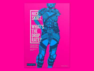 Aggro - Poster 03 / nice Skirt awareness call to action graphic design graphic art illustration layout poster typogaphy video game