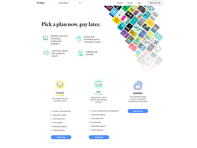 Pricing Page - Perlego design illustration plans price pricing subscription ui website