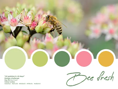 Design Challenge - 42 palettes in 42 days | Day 18 42 42 days 42 palettes 42 palettes in 42 days adobe illustrator cc color palette colour palette daily challenge daily design daily design challenge design challenge designchallenge dribbble design challenge free resource fresh fresh colors green mint green pink yellow