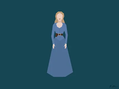 Dolores Abernathy character dolores doloresabernathy illustration minimal minimalism saulbass vector vectorart westworld