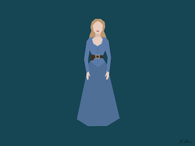 Dolores Abernathy character dolores doloresabernathy illustration minimal minimalism saulbass vector vectorart westworld