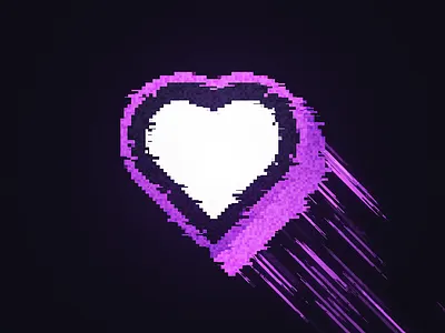 HRTless glitch glitch logo heart heart logo magenta purple