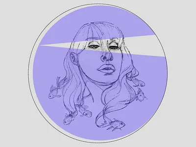 Fishbowl adobe illustrator design fishbowl illustration lady sketch