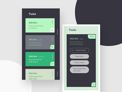 Task Reminder App Dark adobe xd design dribbble interface mobile app screen task reminder ui ui ux design ux