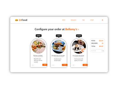 UrFood Landing Page adobe xd challenge design landing page ui