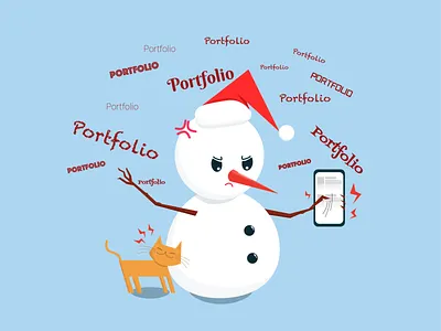 Snowperson avatar cat distraction persona portfolio productive snooze snowman swipe