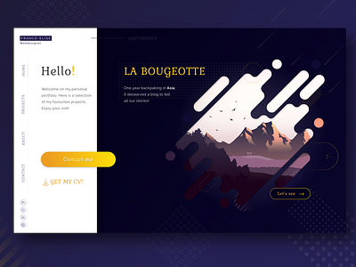 Webdesign portfolio 2018 about cv fullscreen homepage portfolio purple resume shapes slider svg vertical menu webdesign welcome