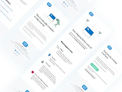 Transactional Emails 013 13 blue dailyui email hand drawn icons illustration receipt typography ui ux white