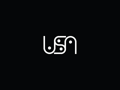 USA Ambigram 3.0 adobe ambigram art brand brandidentity branding creative design graphic design illustration india logo logo design logomark logowalla minimal minimalist simple typography vector