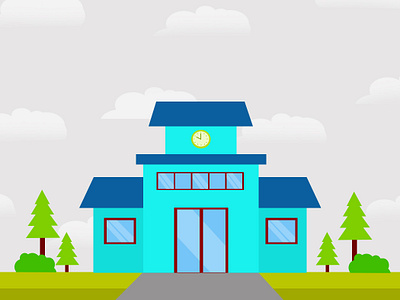 SCHOOL design flat school vector