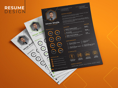 Resume Template adobe photoshop cc bio data branding cool cv cv template design free graphic print template psd file resume template