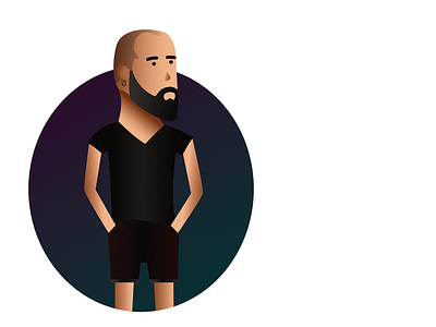 Michael affinity designer beard full beard gradients human illustration man portrait self portrait vector