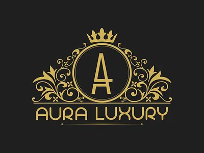 Aura Luxury black branding design fashion logo luxury