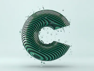 I C U c4d design icon rendered typography