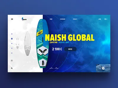 Web design | Online surfboard shop design fullsize photoshop ui ux web