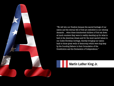 America quote american design illustration info design info graph infographic logo martin luther king jr poster print typography usa