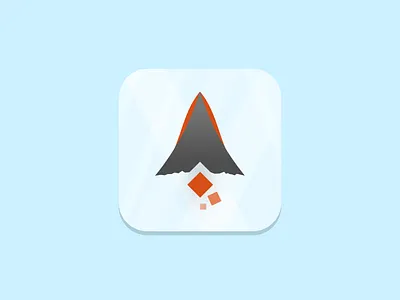 Fire Mountain Icon branding fire icon ios lava logo mountain
