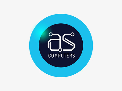 AS Computers Marca branding design icon identity illustration logo typography vector web website