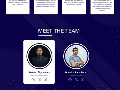 Meet The Team Section UI adobe xd desiginspiration design illustration ui ux web