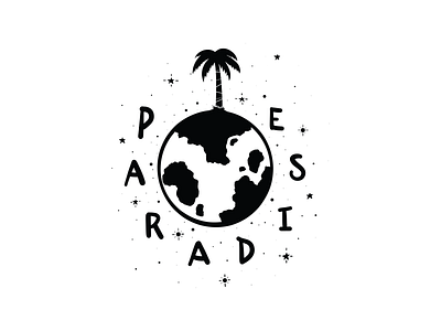 Paradise apparel design graphic design illustration logo logo design space tropical tulsa typography