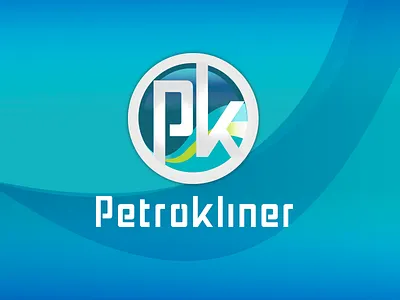 Petrokliner blue circle design color design logo type typography vector