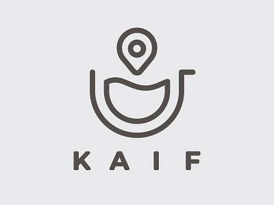 Kaif Coffee Delivery Branding agency branding caffeine coffee company cup delivery design flat identity line lineart linelogo location logo logo 3d minimalist mug simple steam