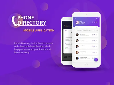 Phone Directory app ios mobile application phone directory ui ux