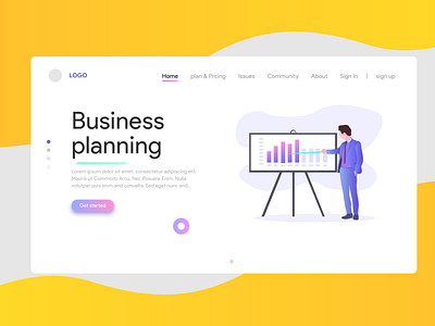 Business Planning art business planning drawing dribble invite dribbler graphics illustration inspiration interface landing page ui ux webdesign webdesigner webui xopixel