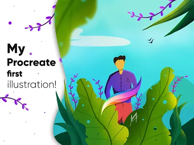 Procreate Illustration! branding character creative digital art digital illustration drawing flowers graphic design illustration insperation interaction logo plant procreate product sketch sun texture uiux web design