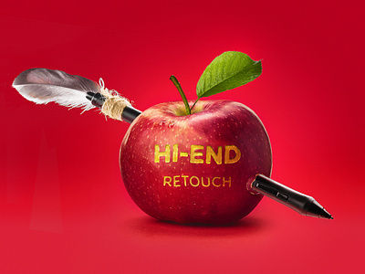 Apple hi-end apple artwork collage composing graphic tablet pen photocollage photomanipulation photoshop retouching stylus