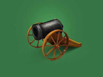 Gun 3Dicon 3d 3dicon armor boom cannon fire gun icon illustration