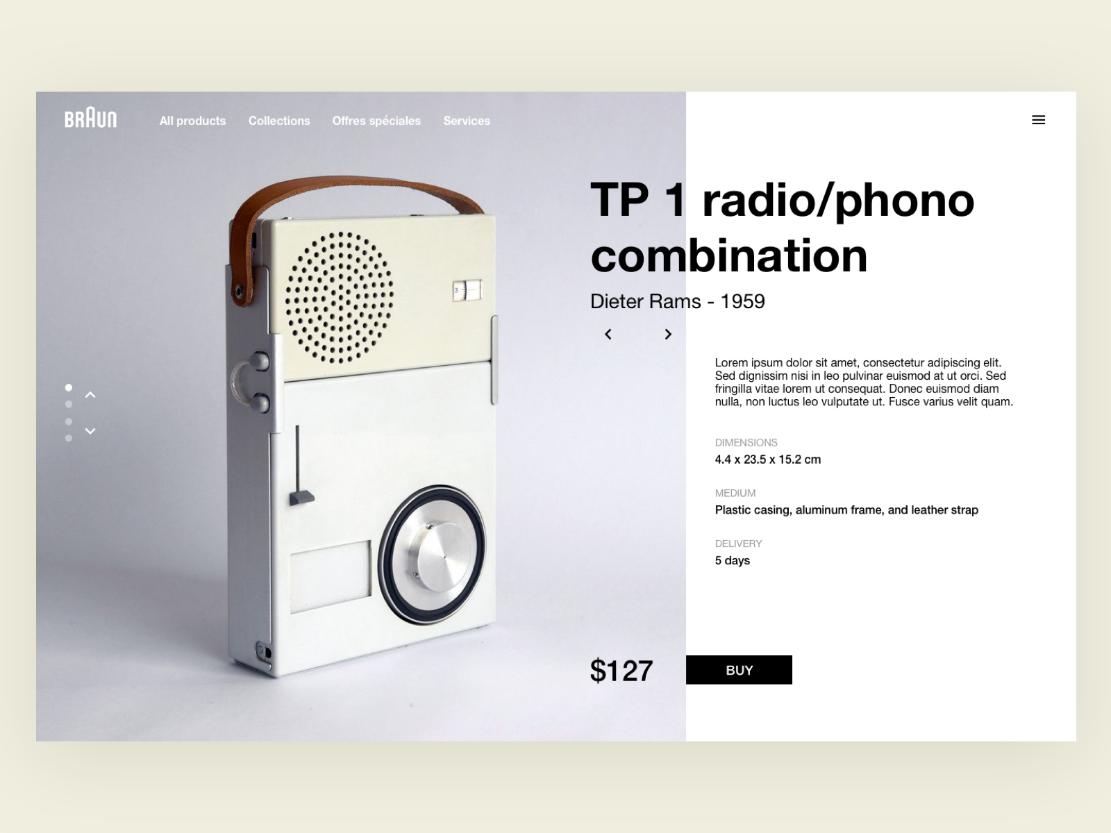 Example of Daily Ui #012 - Single Product