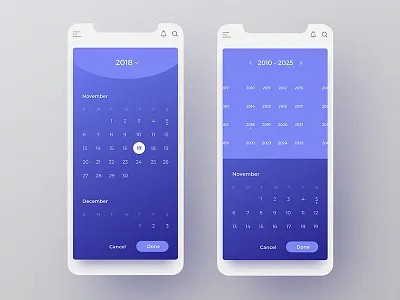 Date Picker - UI Ninja Challenge #1 app design date picker design design thinking ui user experience design user interface ux uxdesign vector