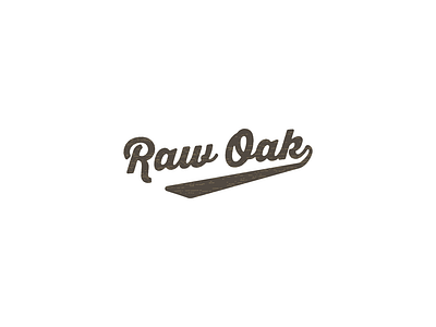Raw Oak branding design lettering swash typography