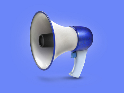 Megaphone 3Dicon 3d 3dicon icon icondesign icondesigner illustration megaphone sound speach speaker