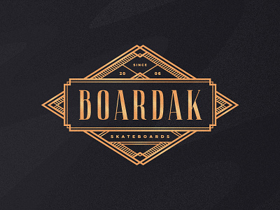 Boardak Skateboards Label emblem graphic design label logo skate skateboards vintage